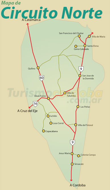 Mapa del Circuito Norte